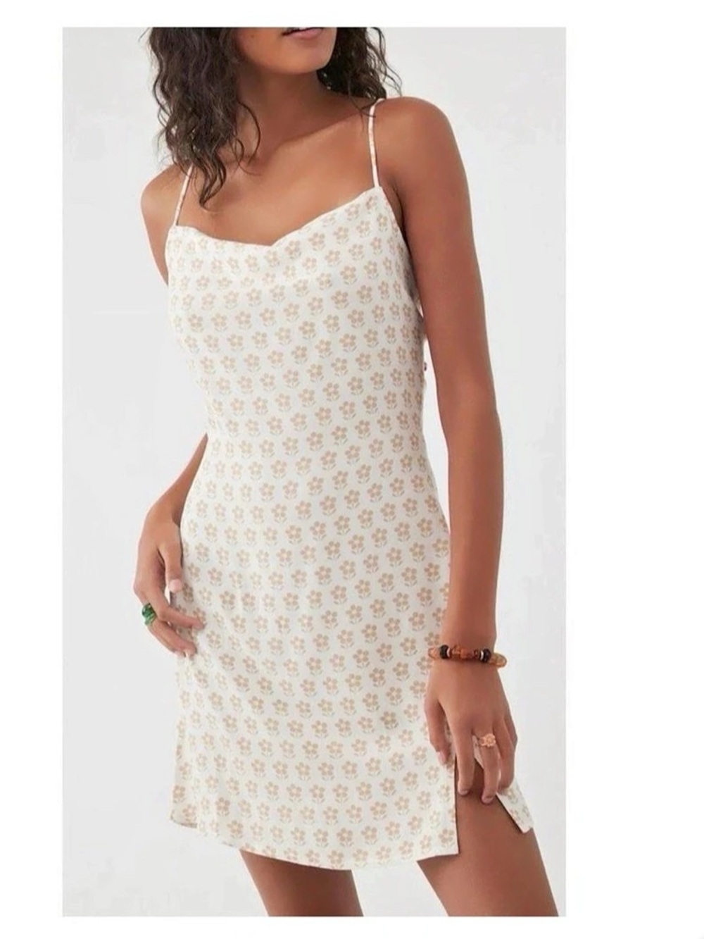 O’Neill Tallis Floral Cowl Neck Mini Dress Size L NWT Strappy Open Back